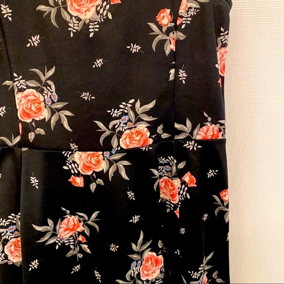 H&M Black Dress with Roses - Picture 3 of 3
